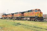 Stack train rolls east